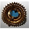 Image 4 : Vintage Jomaz Rhinestone & Turquoise Gold Brooch Pin