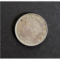 1883 Liberty V Nickel Uncirculated US .05¢ Coin
