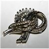 Image 3 : Vintage Coro Rhinestone Floral Pin Brooch Rare Art Deco