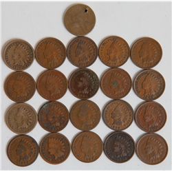 1857-1909 Different Date Indian Head Cents Many VF-XF