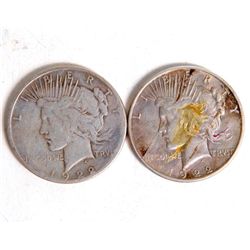 1922 & 1922-S Peace Silver Dollar Coins