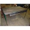 Image 1 : Steel Frame Table w/ Wood Board Top