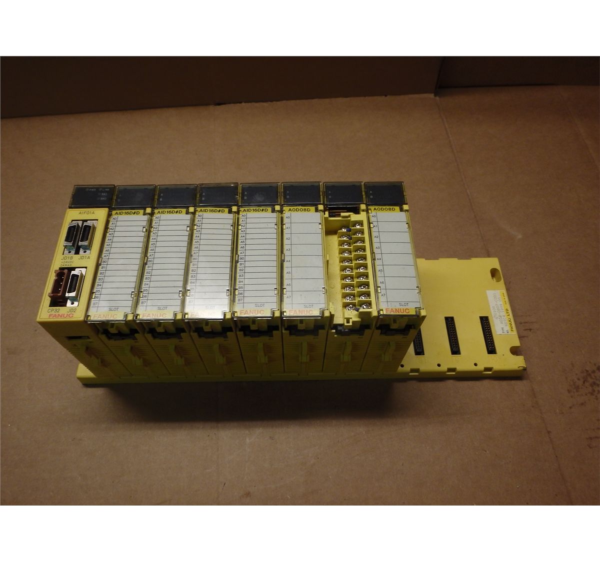 Fanuc I/O Rack ABU10A INCLUDES: (4) AID16D#D (3) AOD08D (1) CPU AIF01A