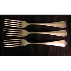 3 WWII Nazi Dining Hall Serving Forks w/ Maker Mark