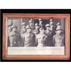 Unusual Picture of WWII Generals All Together Frmd 1944