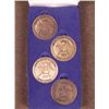 Image 3 : 1776-1976 SET OF 4 CASED BRASS TYPE COMMEMORATIVE COINS