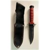 Image 2 : FIGHTING KNIFE & SHEATH--DOUBLE EDGE - SAWTOOTH