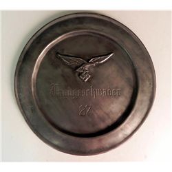 LUFTWAFFE JG27 FIGHTING SQUADRON 11.5" ENGRAVED PLATE