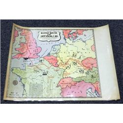 WWII Battle Route of 285th ENGR.C.BN European Map