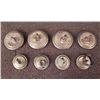 Image 2 : 8 WWII US UNIFORM BUTTONS-MKD:WATERBURY BUTTON CO.-GILT