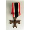 Image 1 : WWII NAZI WAR MERIT CROSS W/RIBBON-RING MAKER MKD "65"