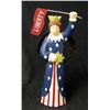 Image 2 : WOOD STATUE OF MISS LIBERTY & NUTCRACKER OF UNCLE SAM