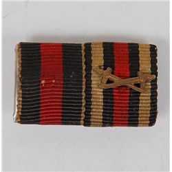 ORIG NAZI DOUBLE RIBBON BAR FOR WAR MERIT CROSS W/SWORD