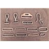 Image 2 : 13 BRASS U.S. MILITARY BELT RETAINERS-EQUIP HOOKS