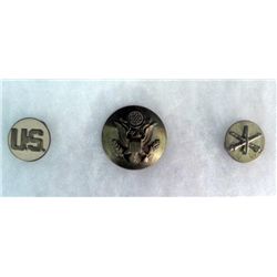 U.S. ARMY COLLAR AND VISOR BRASS INSIGNIA