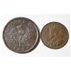 Image 1 : 2 Canadian Coins 1824 Nova Scotia Token & 1920 Penny