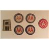 Image 2 : 6 WWII USAAF PATCHES-1ST ARMY (OLD)-9TH ARMY-AA COMMAND