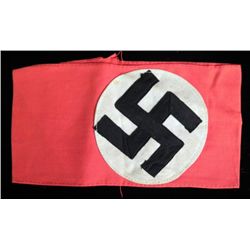 NAZI EARLY NSDAP PARTY ARMBAND-W/RZM TAG-ORIGINAL