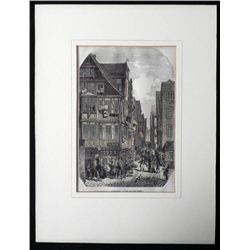 Francfort La rue des Juif Antique Art Print France