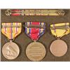 Image 2 : WWII MARINE GROUPING 3 MEDALS & MATCHING RIBBON BAR