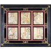 Image 1 : Antique 6 Chinese Paintings in 1 Frame-Women & Poetry