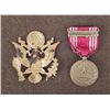 Image 2 : WWII NAMED GOOD CONDUCT OFFICER MEDAL & VISOR CAP EAGLE