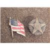 Image 1 : TWO WWI PATRIOTIC PINS-US IN STAR & FLAG