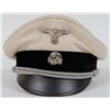 Image 1 : NAZI WAFFEN OFFICER'S SS SUMMER VISOR HAT--