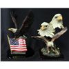 Image 1 : TWO PATRIOTIC U.S. EAGLE STATUES