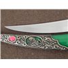 Image 4 : CHINESE CURVED SHORT SWORD-17", LION PANELS STEEL BLADE