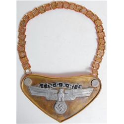 NAZI NSKK MOTORCYCLE TROOPS PARADE GORGET & NECK CHAIN