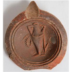 ORIGINAL 100AD TERRA COTTA LAMP W/VASE & FERN-FROM 1900