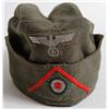 Image 1 : NAZI WEHRMACHT ARTILLERY OVERSEAS CAP-ORIGINAL SIGNED