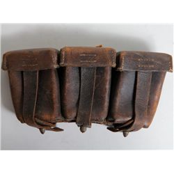 NAZI AMMUNITION POUCH-3 COMPARTMENT TAG ID'D BY VET
