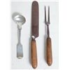 Image 1 : CHILD'S REVOLUTIONARY WAR ERA 2 PRONG FORK, KNIFE SPOON