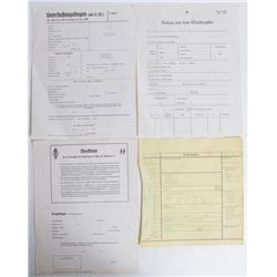 WWII Nazi SS Application Forms 3 German Documents
