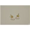 Image 1 : 14K Gold Pearl Mounted Stud Earrings