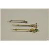 Image 1 : Estate Lot of (3)  Antique Gold 10K-14K Tested 'Pin' Brooches