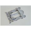 Image 7 : Heavy Antique British Colonial 95% Pure Silver Standing Cutwork Picture Frame