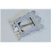 Image 8 : Heavy Antique British Colonial 95% Pure Silver Standing Cutwork Picture Frame