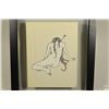 Image 3 : Original Signed Ink & Gouache Drawing of a Nude Pierced by an Arrow