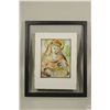 Image 1 : Colored Etching in The Renaissance Style Signed on Reverse