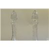 Image 3 : Rare Pair of Bell Form Cut Crystal Decanters with Stoppers - Pinwheel Design