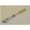 Image 1 : Antique European Condiment Spade - Parcel Gilt With Hallmarked Silver Handle
