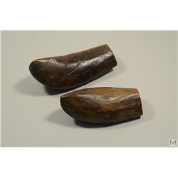 Pair of 18th C. Dutch Carved Wood Clog Forms