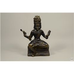 Antique Asian Bronze Figure (Possibly South India?) Shows Good Wear & Patina