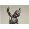 Image 8 : C.1900 Antique Royal Hampshire? Unusual Pewter Figure on Hardstone Base