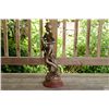Image 2 : Henryk? Kossowski - C. 1900 Patinated Spelter Statue of a Naiad on Wood Base