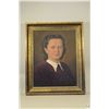 Image 1 : Oil on Board Portrait Signed R. Dressler 1947 - Inscription on Reverse
