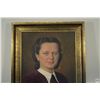 Image 4 : Oil on Board Portrait Signed R. Dressler 1947 - Inscription on Reverse